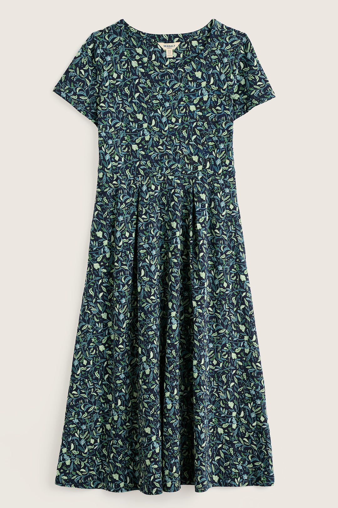 Seasalt Cornwall Veronica Garden Peas Maritime Navy Dress WM32710 38406, flat packshot