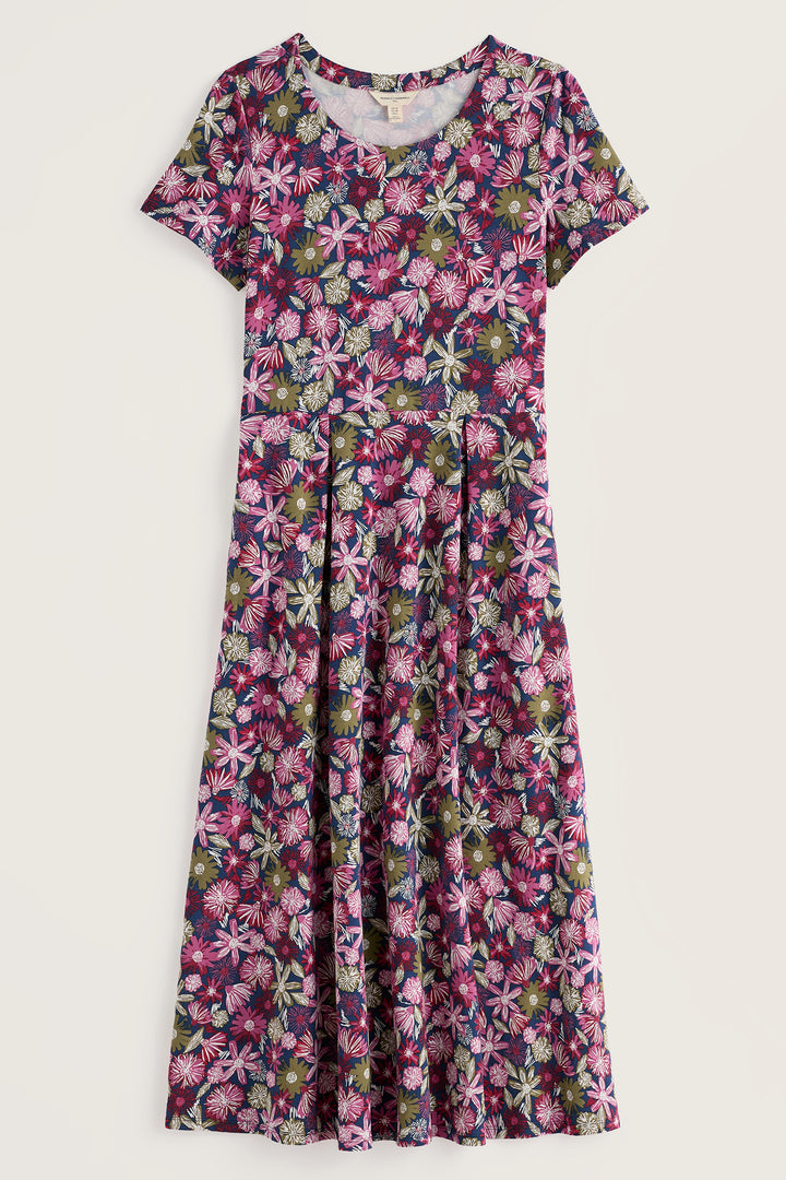 Seasalt Cornwall Veronica Sketchbook Blooms Rosa Pink Dress WM32710 38424, flat packshot