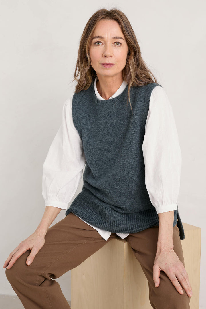 Seasalt Coupling Vest Light Nickel Tank Top Jumper - Shirley Allum Boutique