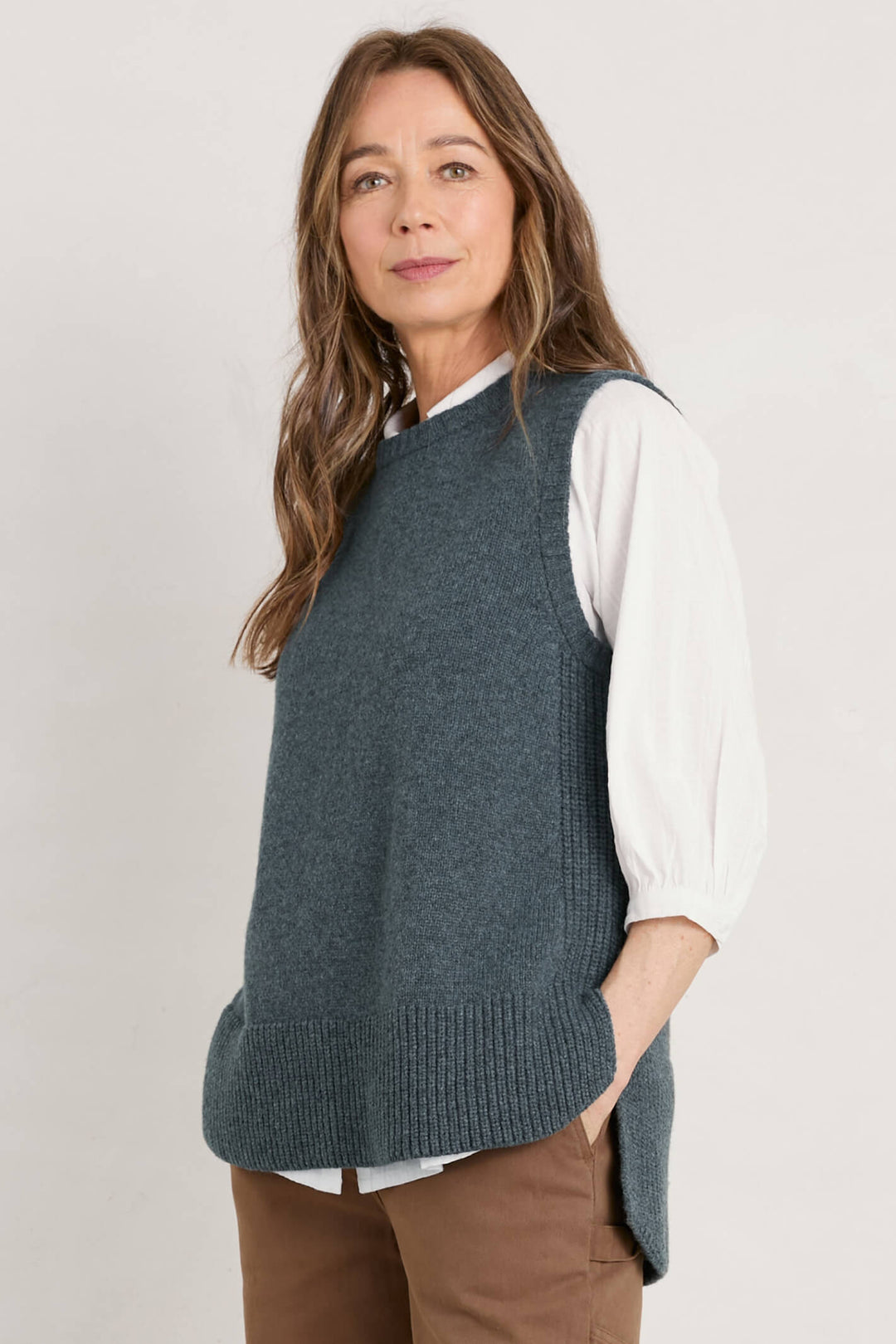 Seasalt Coupling Vest Light Nickel Tank Top Jumper - Shirley Allum Boutique