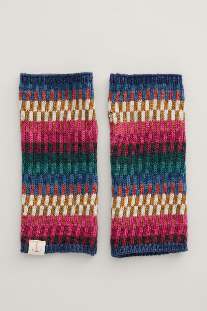 Seasalt Croquet Multicolour Malva Fingerless Mittens - Shirley Allum Boutique