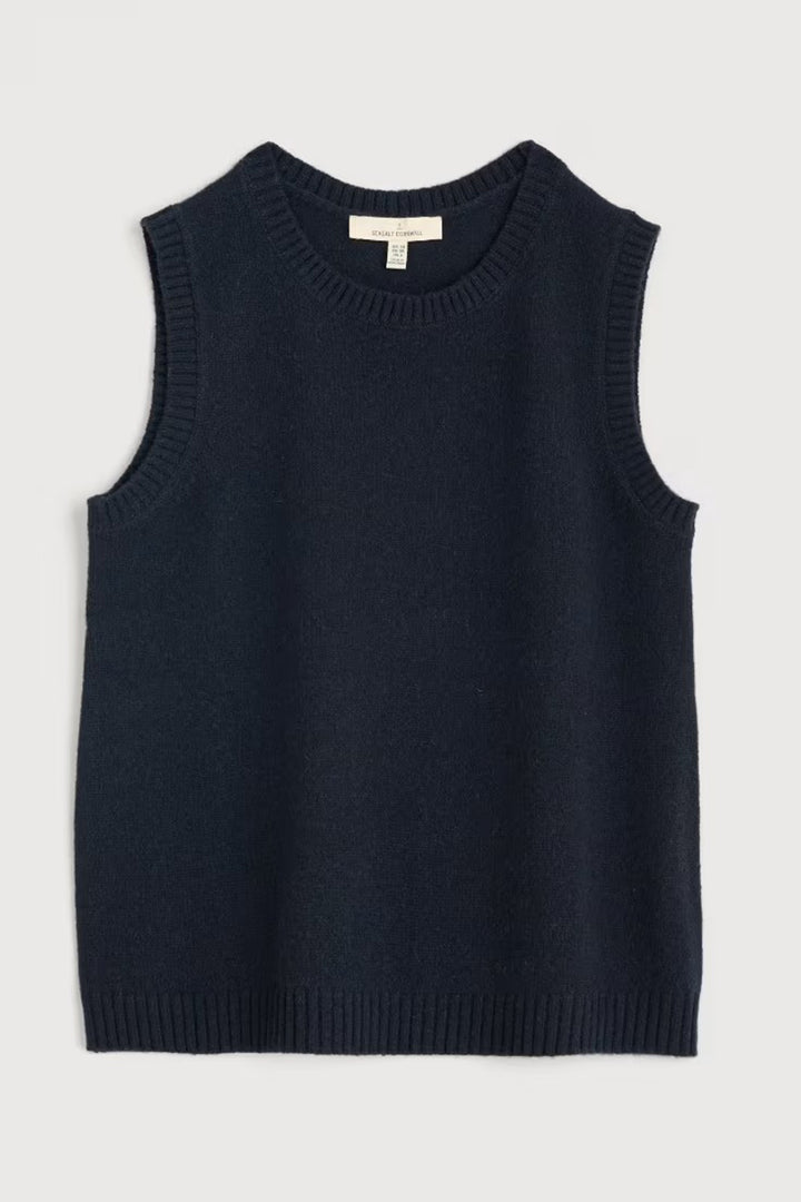 Seasalt East View Maritime Navy V-Neck Vest Jumper WM34204R