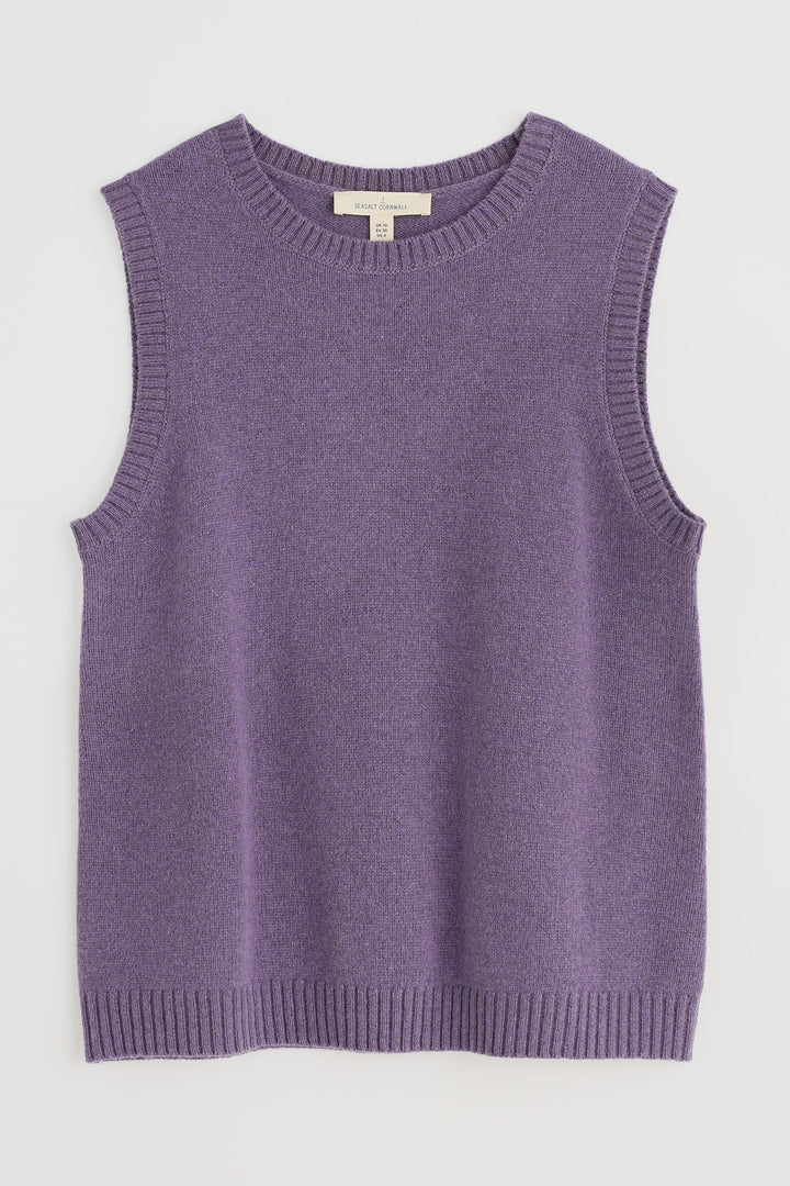 Seasalt East View Vest Tanktop Echium Mauve Melange WM29966R - Shirley Allum Boutique