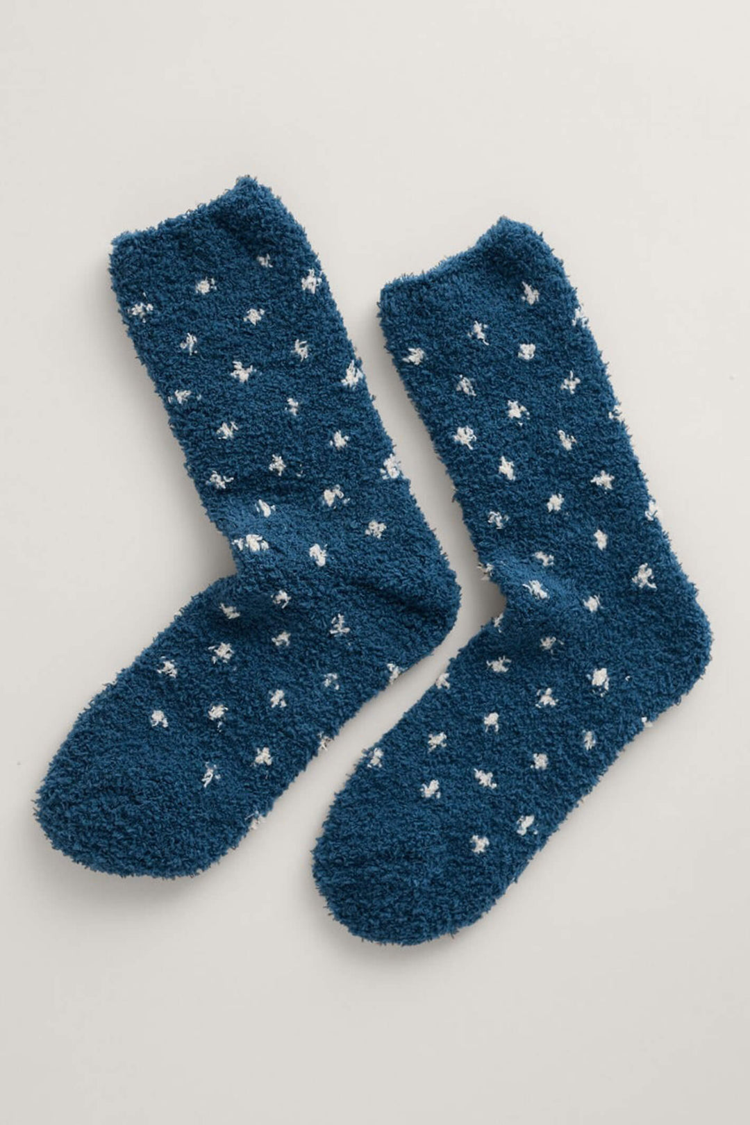 Seasalt Fluffies Confetti Dark Lugger Blue Short Socks - Shirley Allum Boutique
