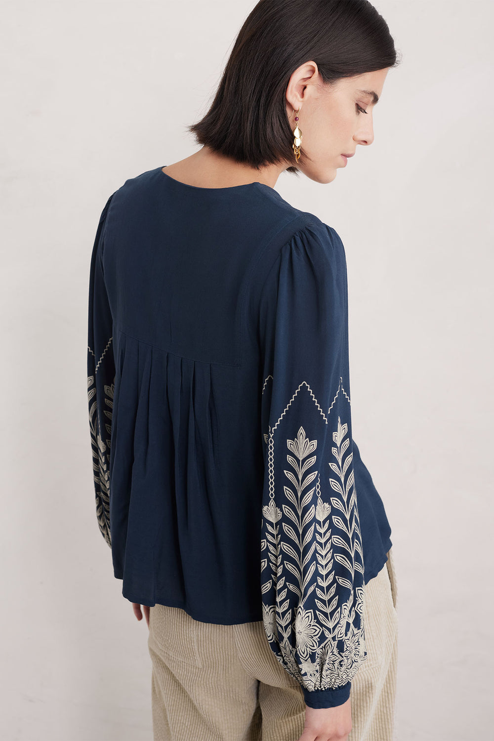 Seasalt High Woods Shirt Ice Flower Maritime - Shirley Allum Boutique
