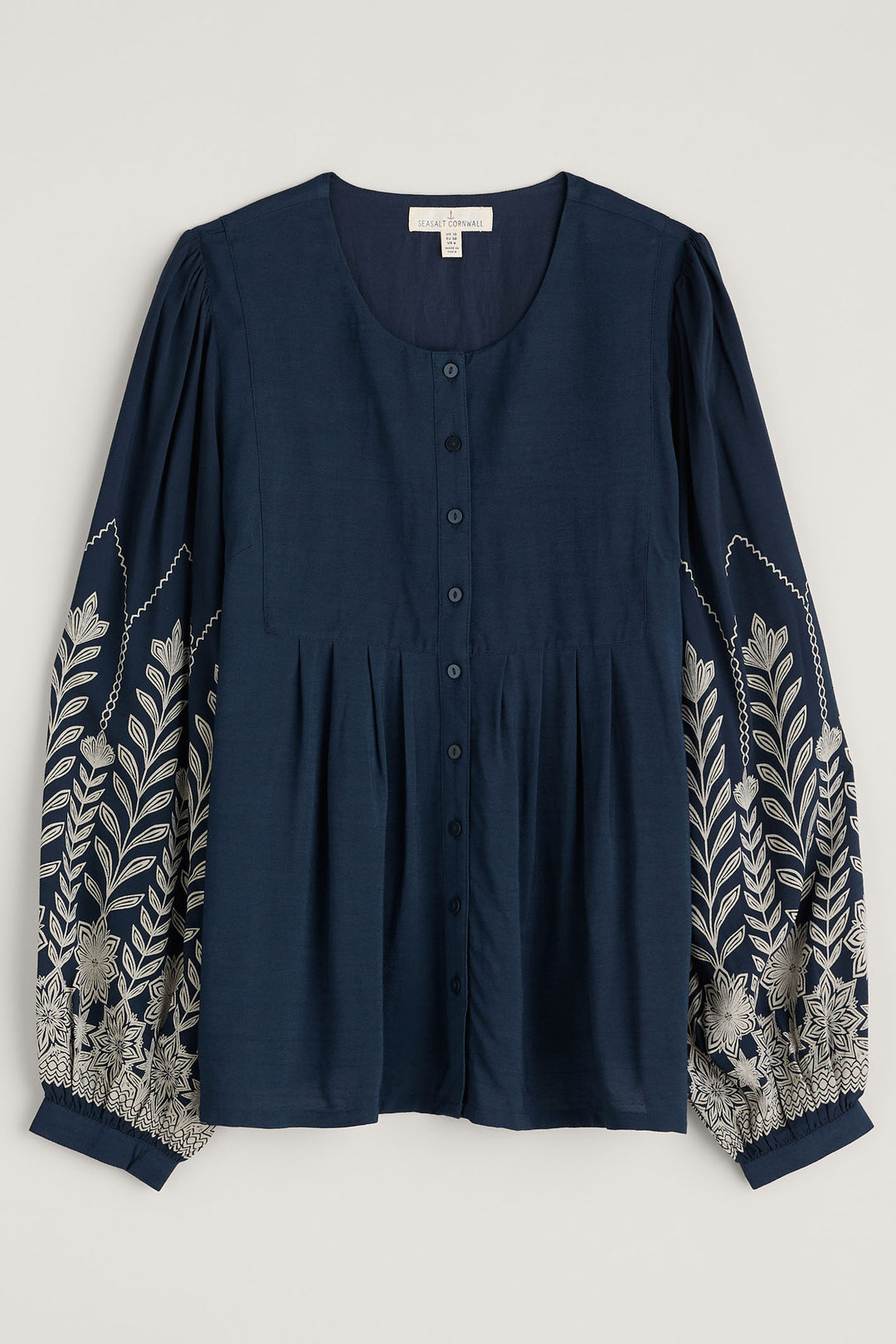 Seasalt High Woods Shirt Ice Flower Maritime - Shirley Allum Boutique