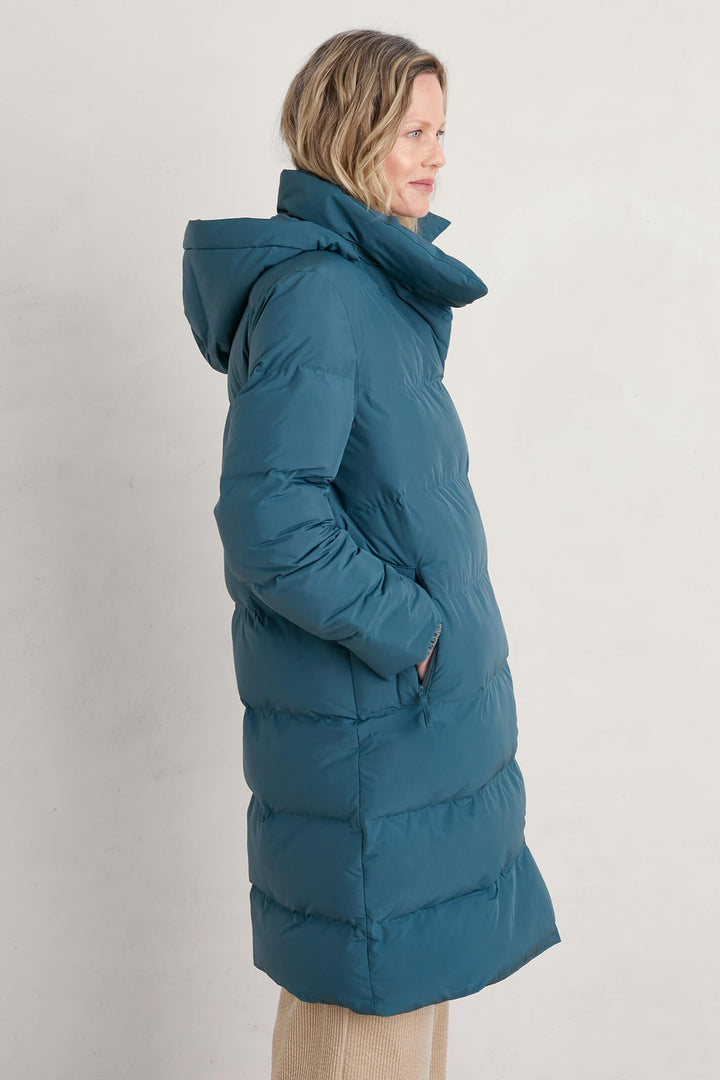 Seasalt Holywell Bay Dusky Jade Green Waterproof Padded Coat - Shirley Allum Boutique