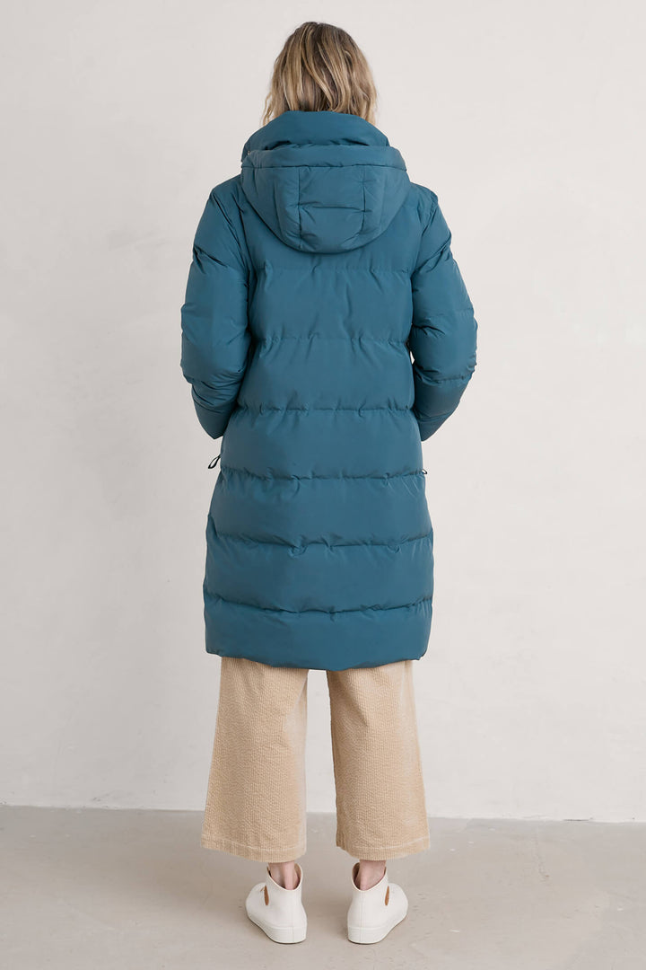 Seasalt Holywell Bay Dusky Jade Green Waterproof Padded Coat - Shirley Allum Boutique