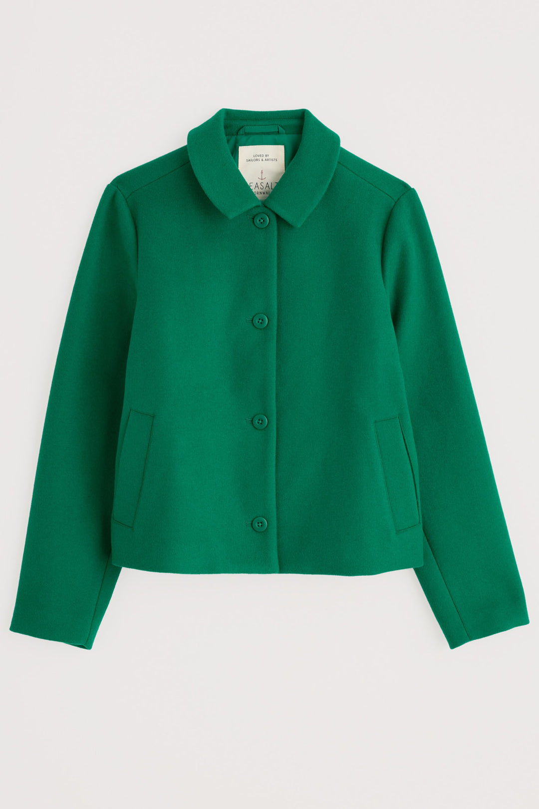 Seasalt Jacket West Moor Wool-Blend Glade Green WM35871R - Shirley Allum Boutique