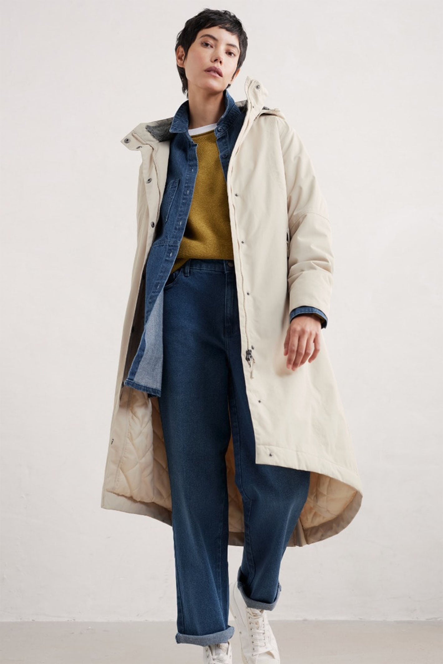 Seasalt Janelle Raincoat Aran Cream B RN35907 16495