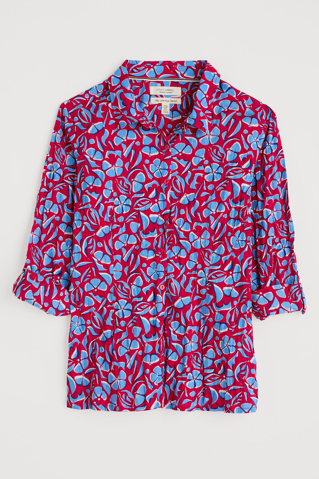 Seasalt Larissa Shirt Collaged Floral Scarlet WM23525-35283 - Shirley Allum Boutique