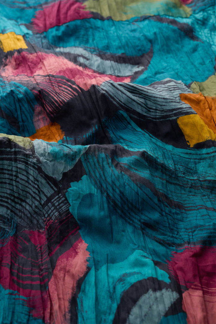 Seasalt Larissa Shirt Lelant Blue Abstract Mix B-WM39562-33071 - Shirley Allum Boutique