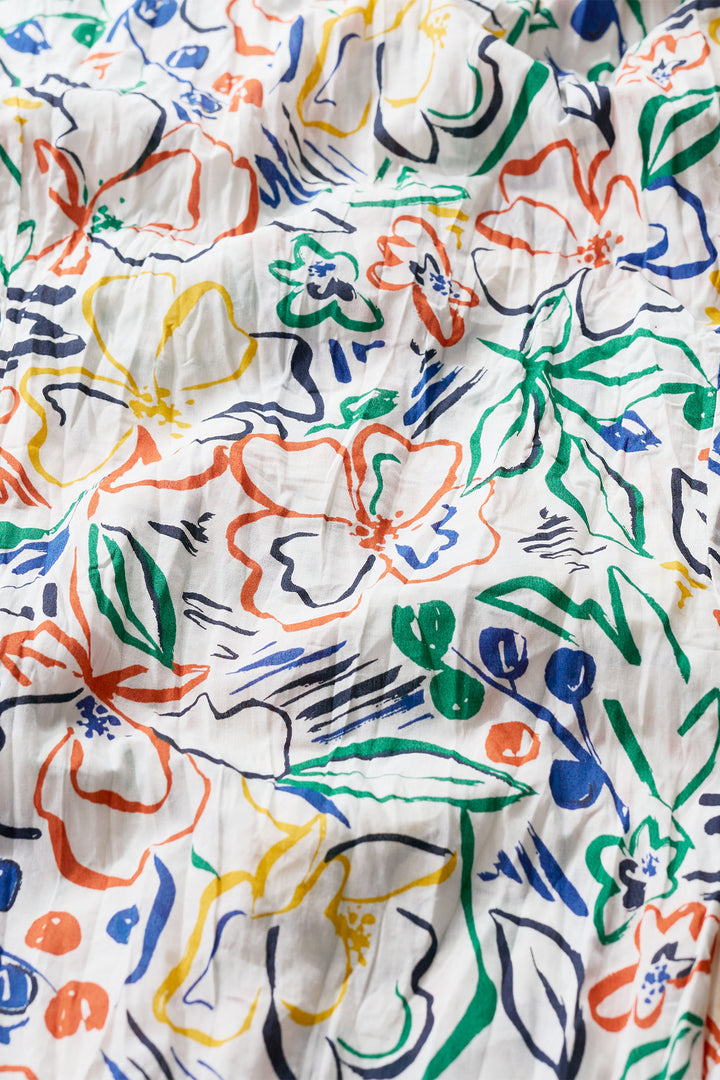 Seasalt Larissa Shirt Painters Garden Chalk White Multicolour WM00243R - Shirley Allum Boutique