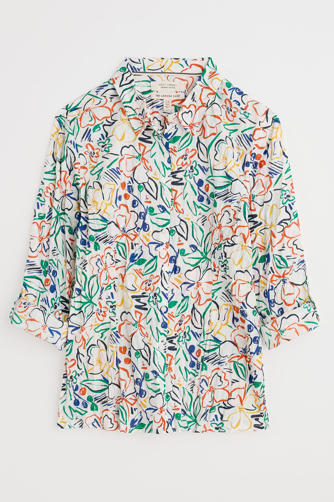 Seasalt Larissa Shirt Painters Garden Chalk White Multicolour WM00243R - Shirley Allum Boutique