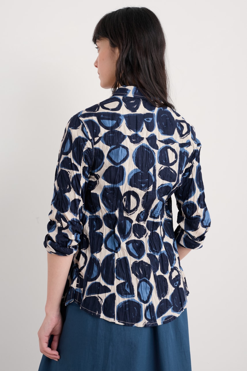 Seasalt Larissa Shirt Pebble Monoprint Aran WM00243R - Shirley Allum Boutique