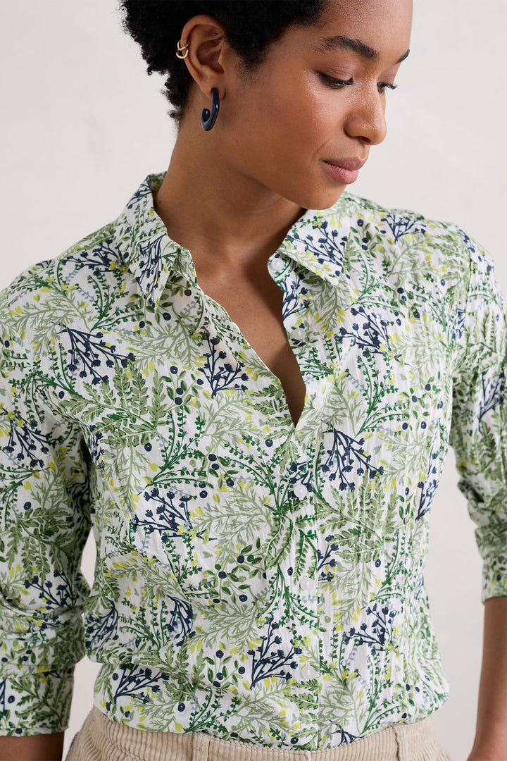 Seasalt Larissa Shirt Pressed Fern Chalk - Shirley Allum Boutique