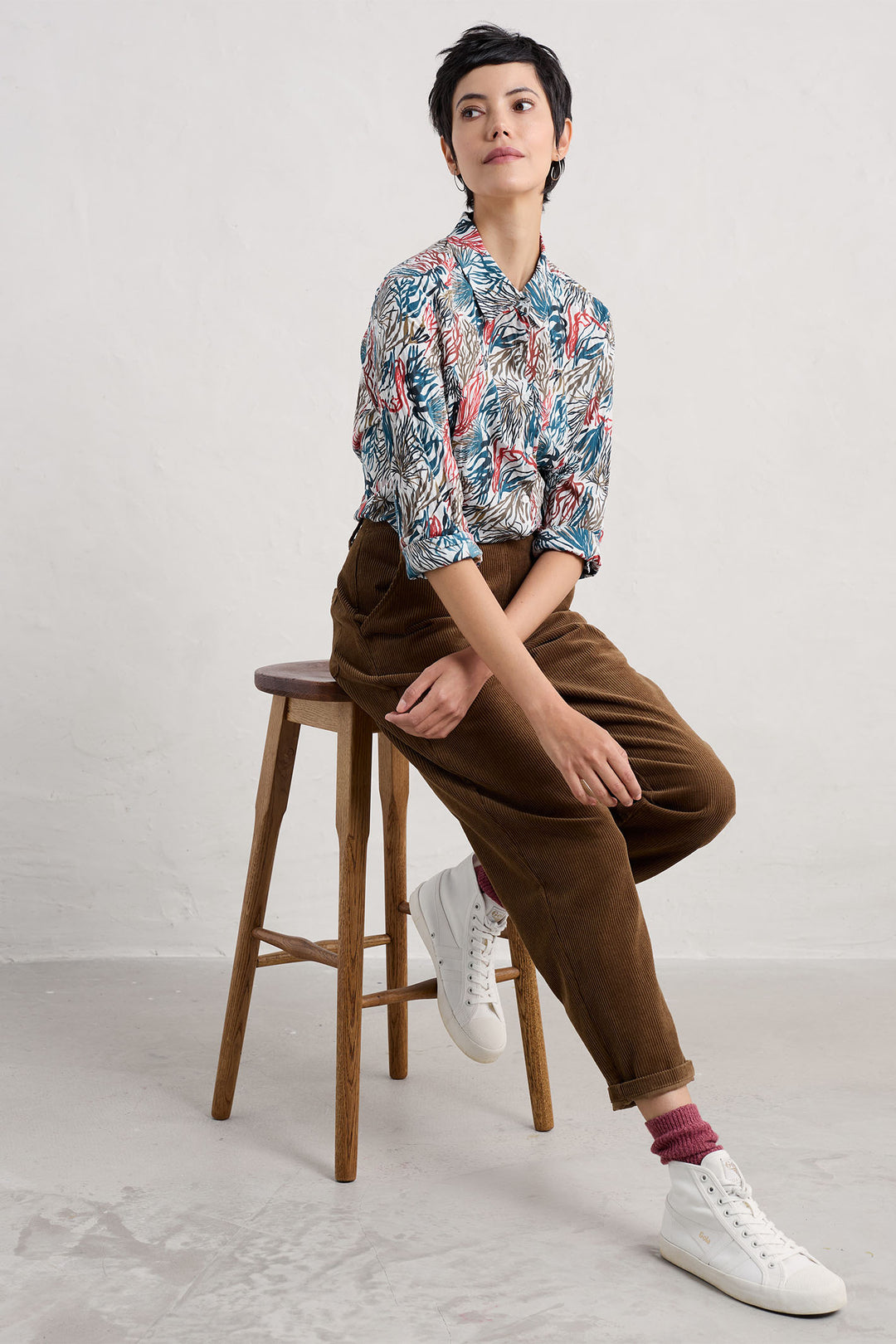 Seasalt Larissa Shirt River Kelp Chalk Blue B-WM23525-33047 - Shirley Allum Boutique
