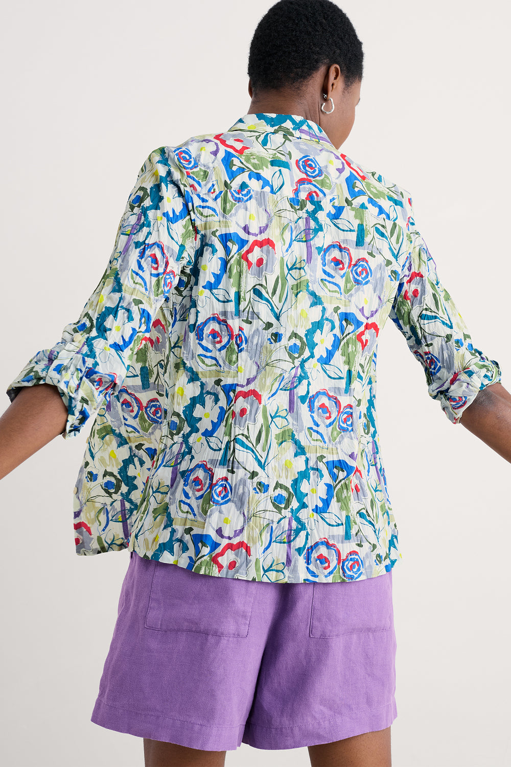 Seasalt Larissa Shirt Studio Floral Chalk WM00243R - Shirley Allum Boutique