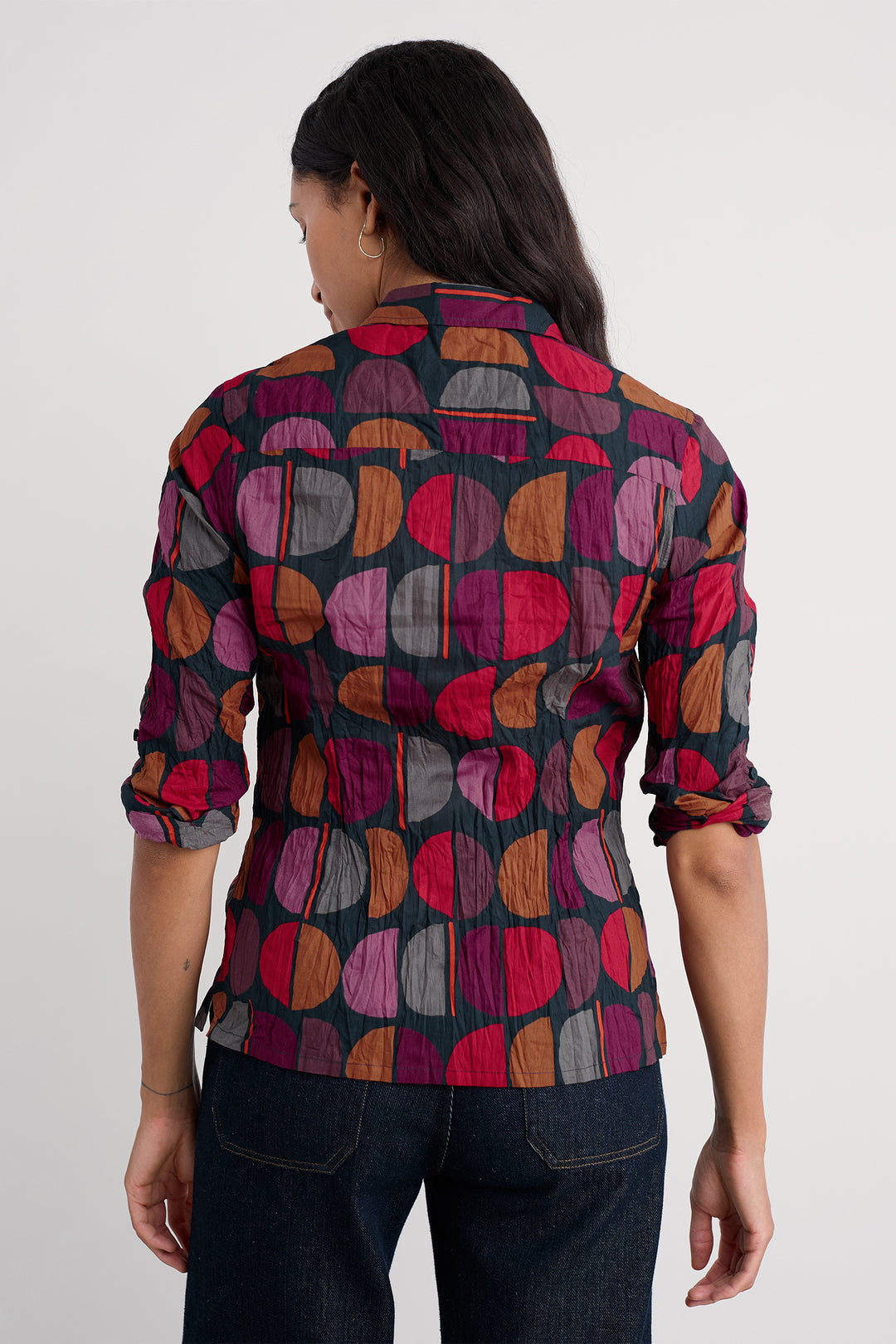 Seasalt Larissa WM00243R Half Moon Stamp Onyx Print Shirt