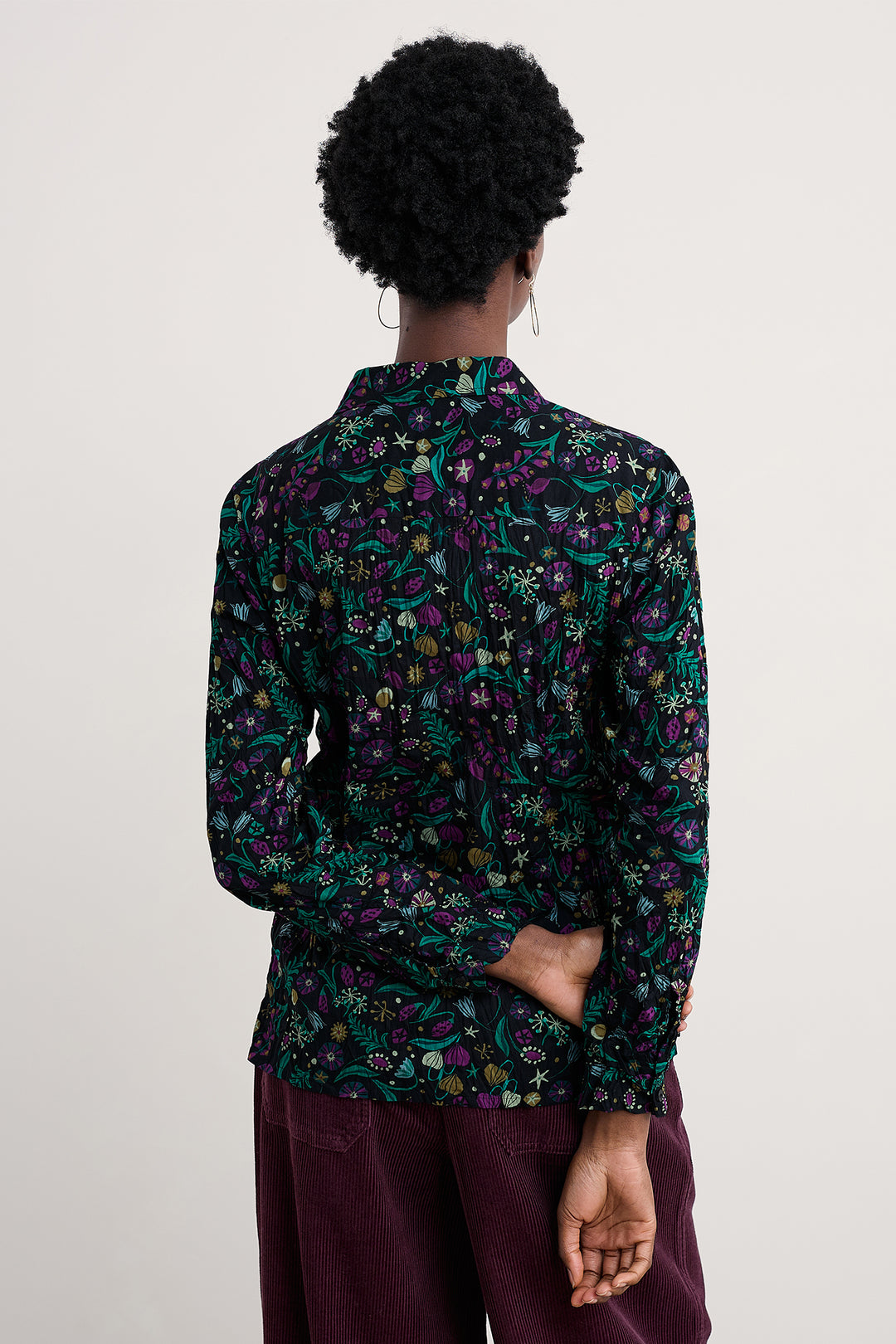 Seasalt Larissa WM00243R Illuminated Garden Onyx Print Shirt