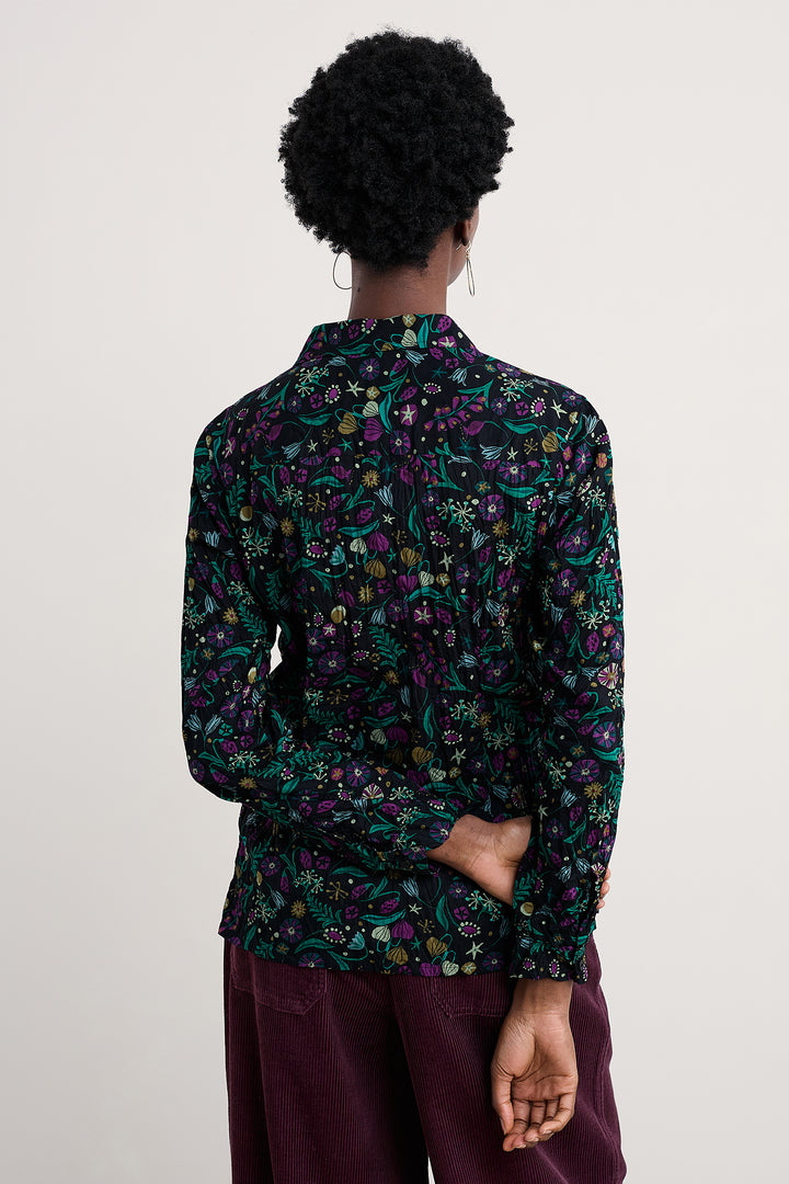 Seasalt Larissa WM00243R Illuminated Garden Onyx Print Shirt