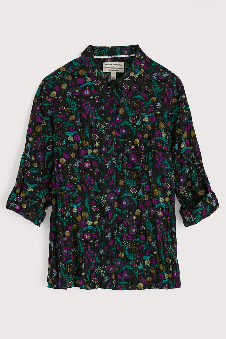 Seasalt Larissa WM00243R Illuminated Garden Onyx Print Shirt