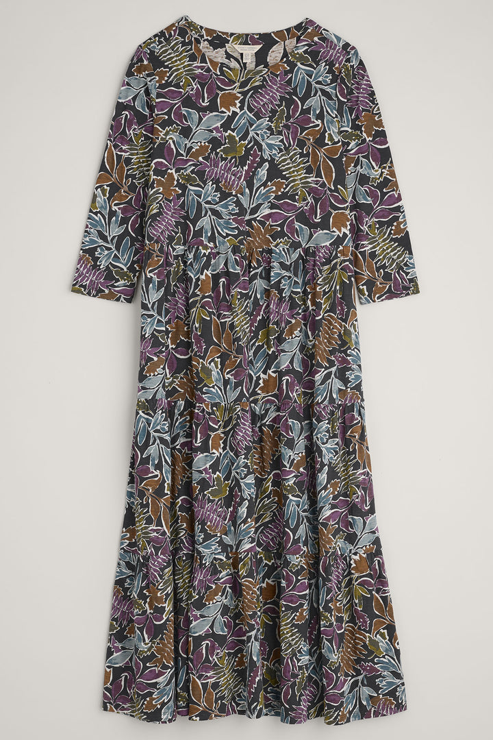 Seasalt Line Strokes Dress Regular Inked Foliage Onyx - Shirley Allum Boutique