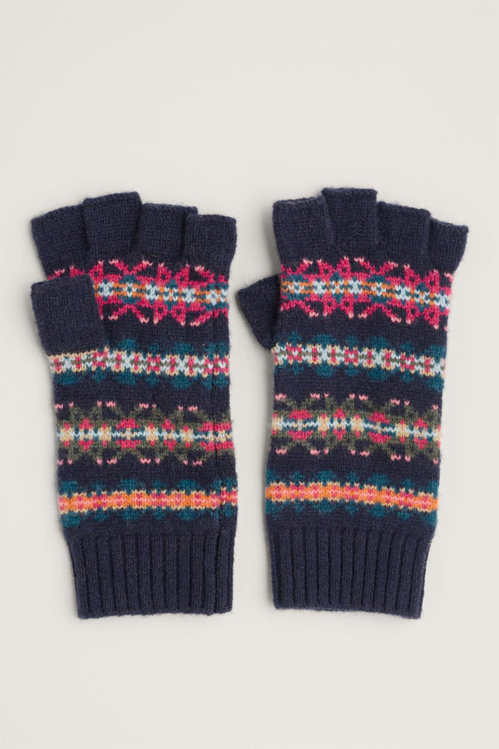 Seasalt Mabyn Fingerless Gloves Palace Cove Maritime Multi - Shirley Allum Boutique