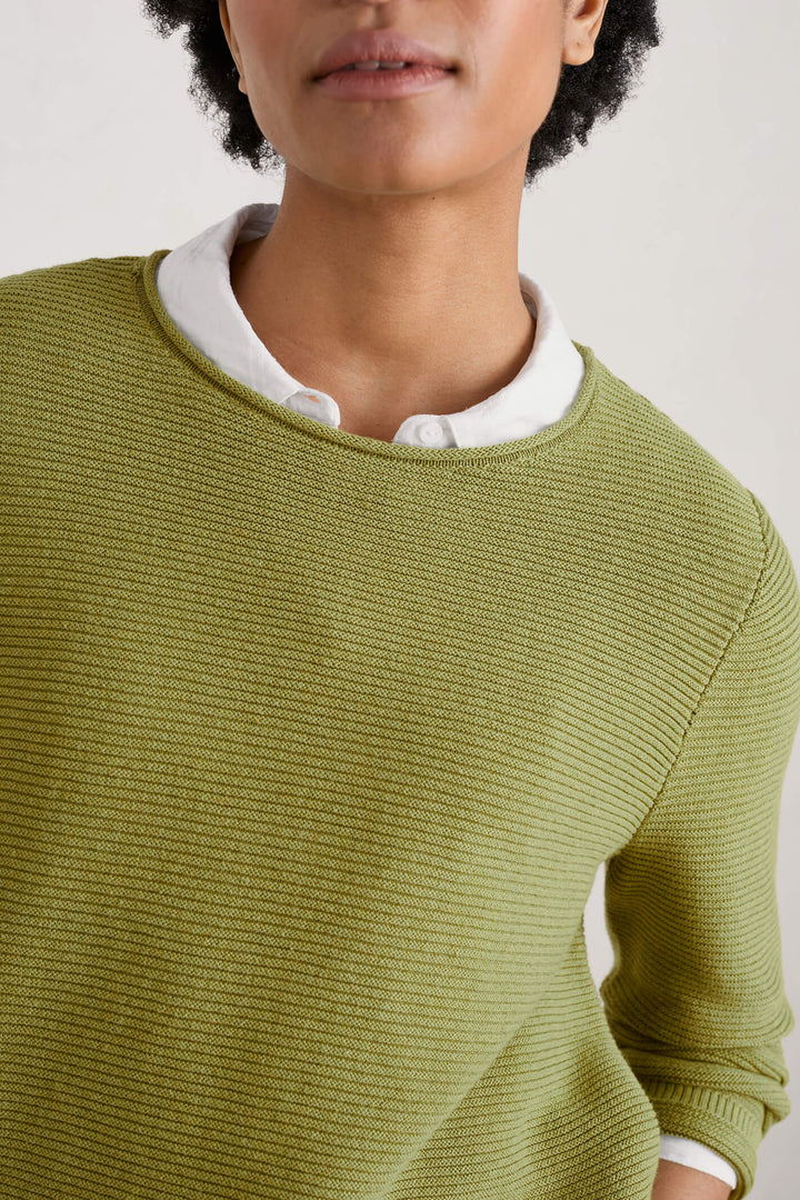 Seasalt Makers Gooseberry Green Curl Neck Jumper - Shirley Allum Boutique