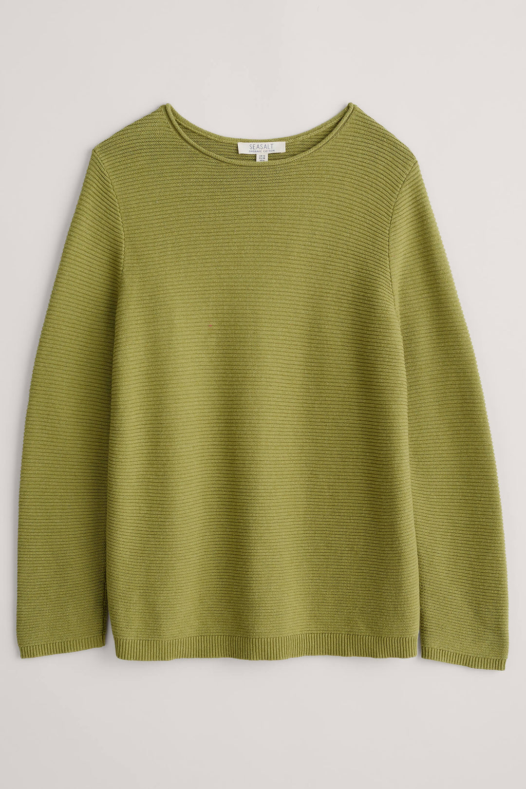 Seasalt Makers Gooseberry Green Curl Neck Jumper - Shirley Allum Boutique