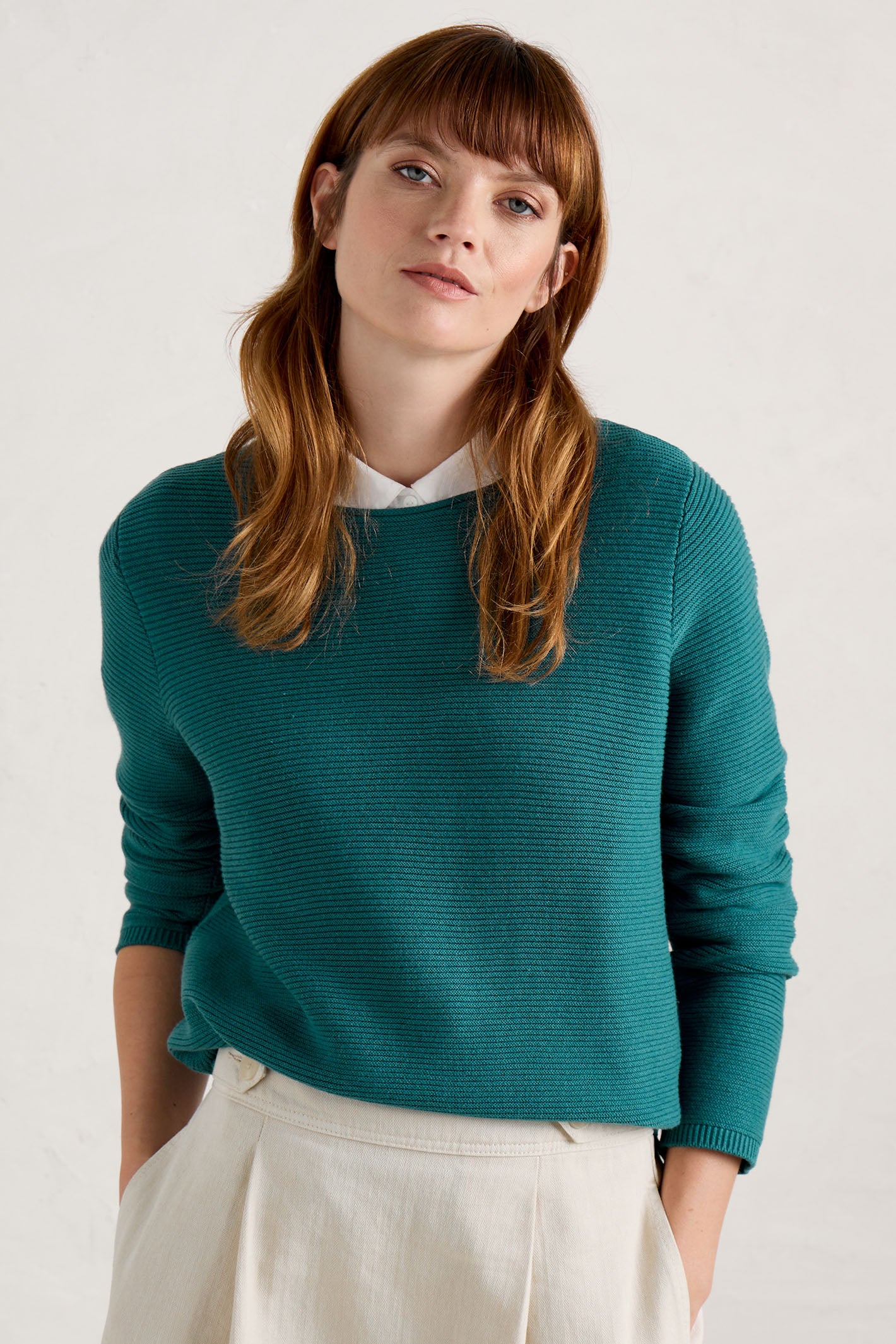 Teal green jumper hotsell