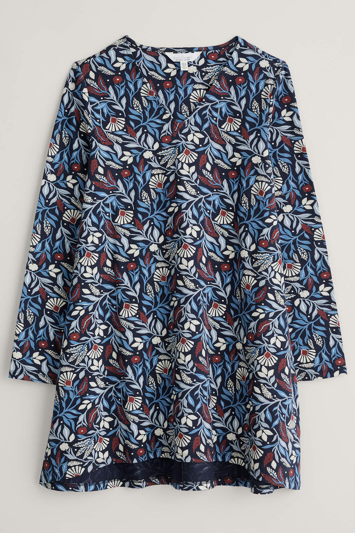 Seasalt Maritime Navy Sea Cruise Folk Meadow Tunic Top - Shirley Allum Boutique