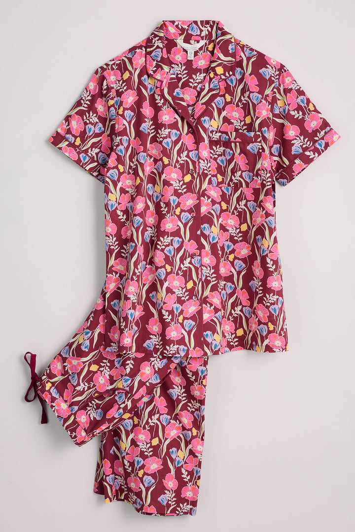 Seasalt Nesting Bird Poppies & Tulip Flag Pink Pyjamas - Shirley Allum Boutique