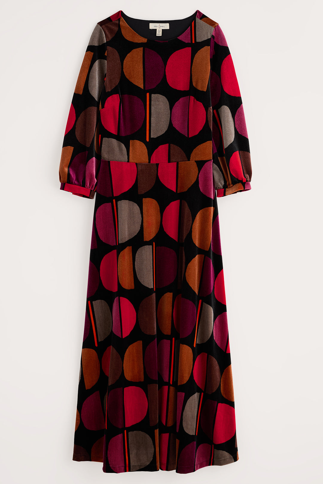 Seasalt Oak Cottage Half Moon Stamp Onyx Velvet Dress WM33272R