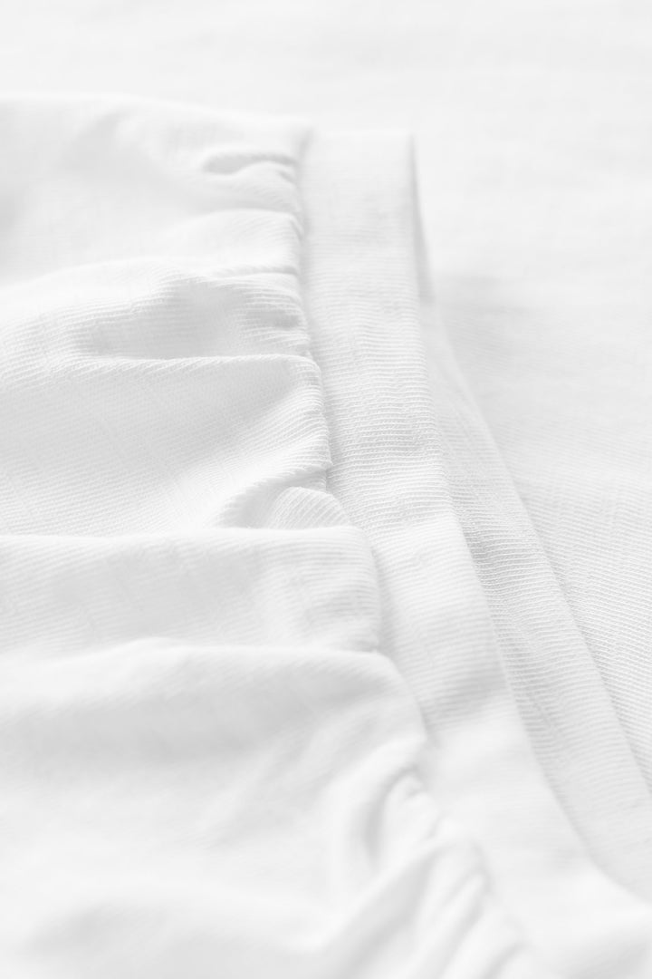 Seasalt Oleander White Salt Gather Sleeve T-Shirt - Shirley Allum Boutique