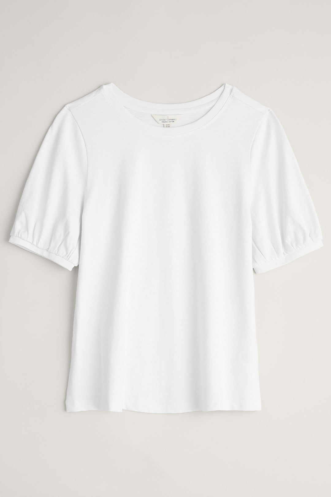 Seasalt Oleander White Salt Gather Sleeve T-Shirt - Shirley Allum Boutique