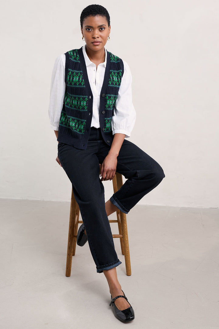 Seasalt Partridge Vest Waistcoat Porcelain Maritime Hedgerow B-WM35833-32624 - Shirley Allum Boutique