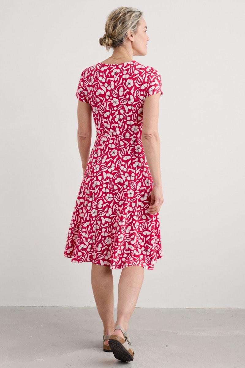 Seasalt Pier View Dress Collaged Floral Scarlet Chalk WM15327-35578 - Shirley Allum Boutique