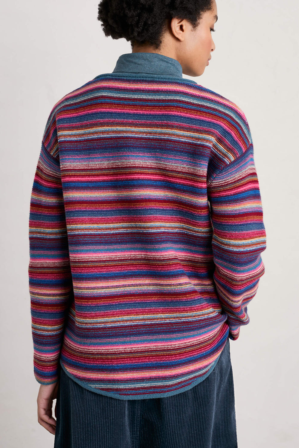 Seasalt Ripple Marks Starling Multicolour Stripe Fruity Jumper - Shirley Allum Boutique