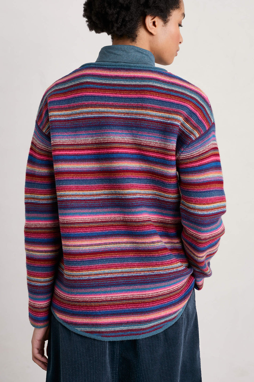 Seasalt Ripple Marks Starling Multicolour Stripe Fruity Jumper - Shirley Allum Boutique