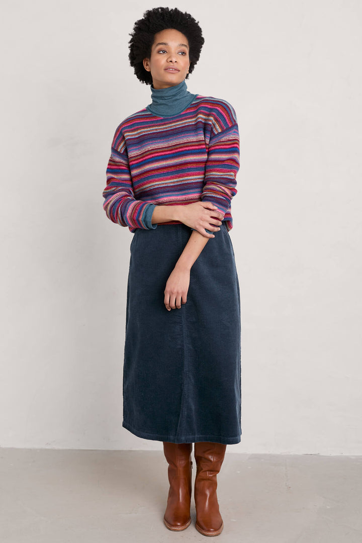 Seasalt Ripple Marks Starling Multicolour Stripe Fruity Jumper - Shirley Allum Boutique
