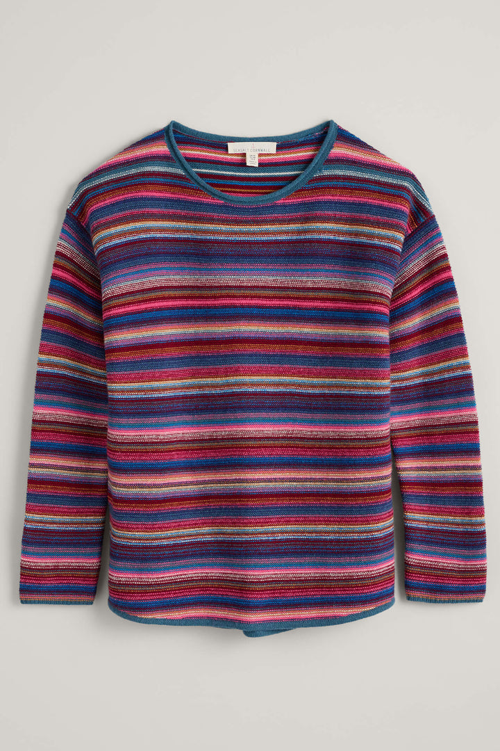 Seasalt Ripple Marks Starling Multicolour Stripe Fruity Jumper - Shirley Allum Boutique