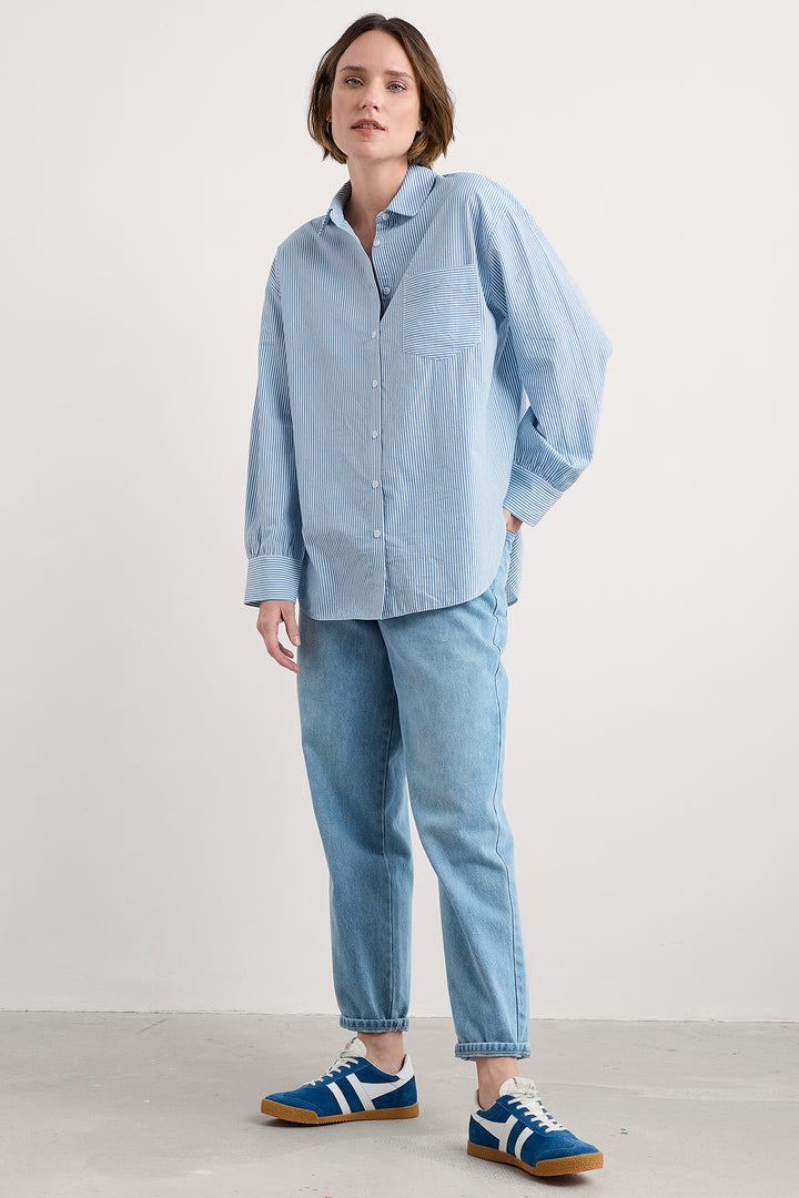 Seasalt Sea Path Mini Sunrise Skipper Blue Shirt WM37777R