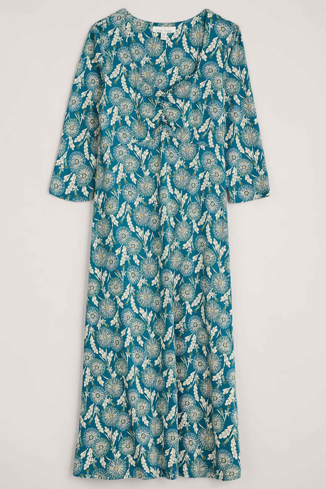 Seasalt Secret Cove Green Dandelion Seed Seaway 3/4 Sleeve Dress - Shirley Allum Boutique