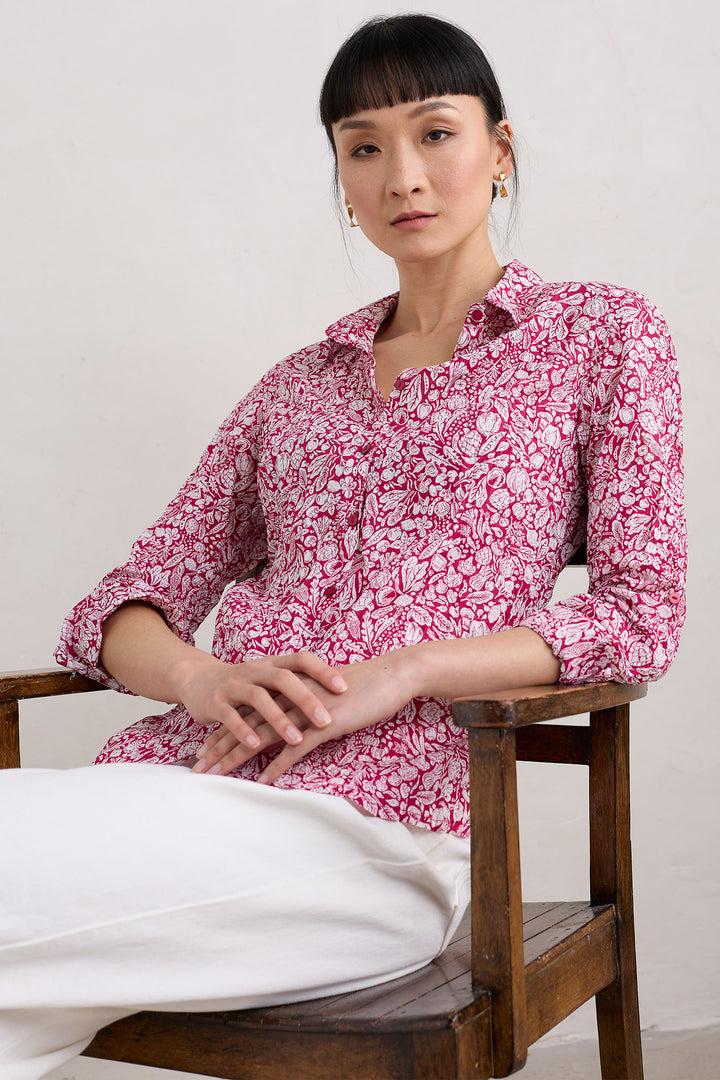 Seasalt Shirt Larissa Garden Harvest Charm Pink B-WM29562-34531 - Shirley Allum Boutique