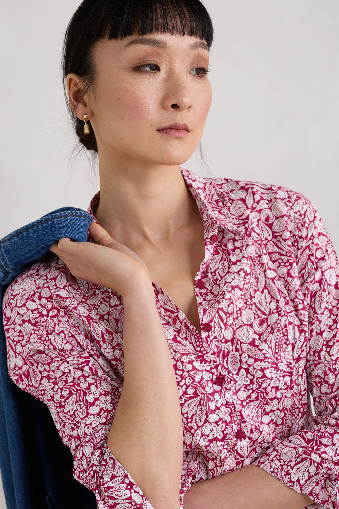 Seasalt Shirt Larissa Garden Harvest Charm Pink B-WM29562-34531 - Shirley Allum Boutique