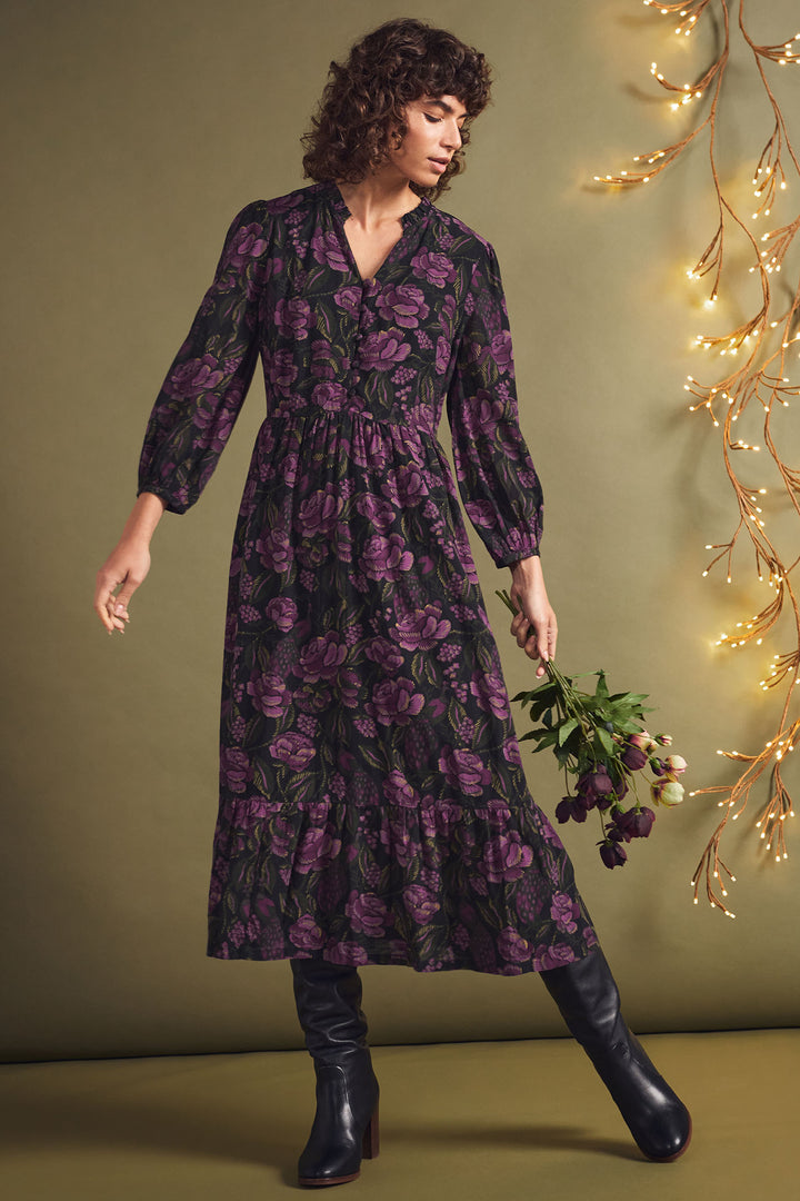 Seasalt Tapestry Bloom Grape Print Engleheart Dress - Shirley Allum Boutique