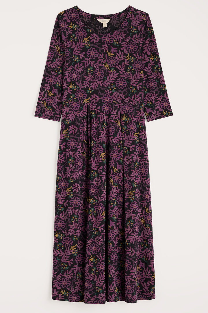 Seasalt Veronica Purple Evening Woodland Onyx Print Dress WM20794R