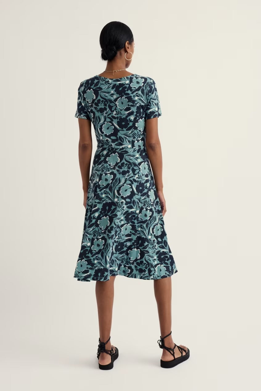 Seasalt WM24118R April Summer Shadows Sardine Short Sleeve Dress