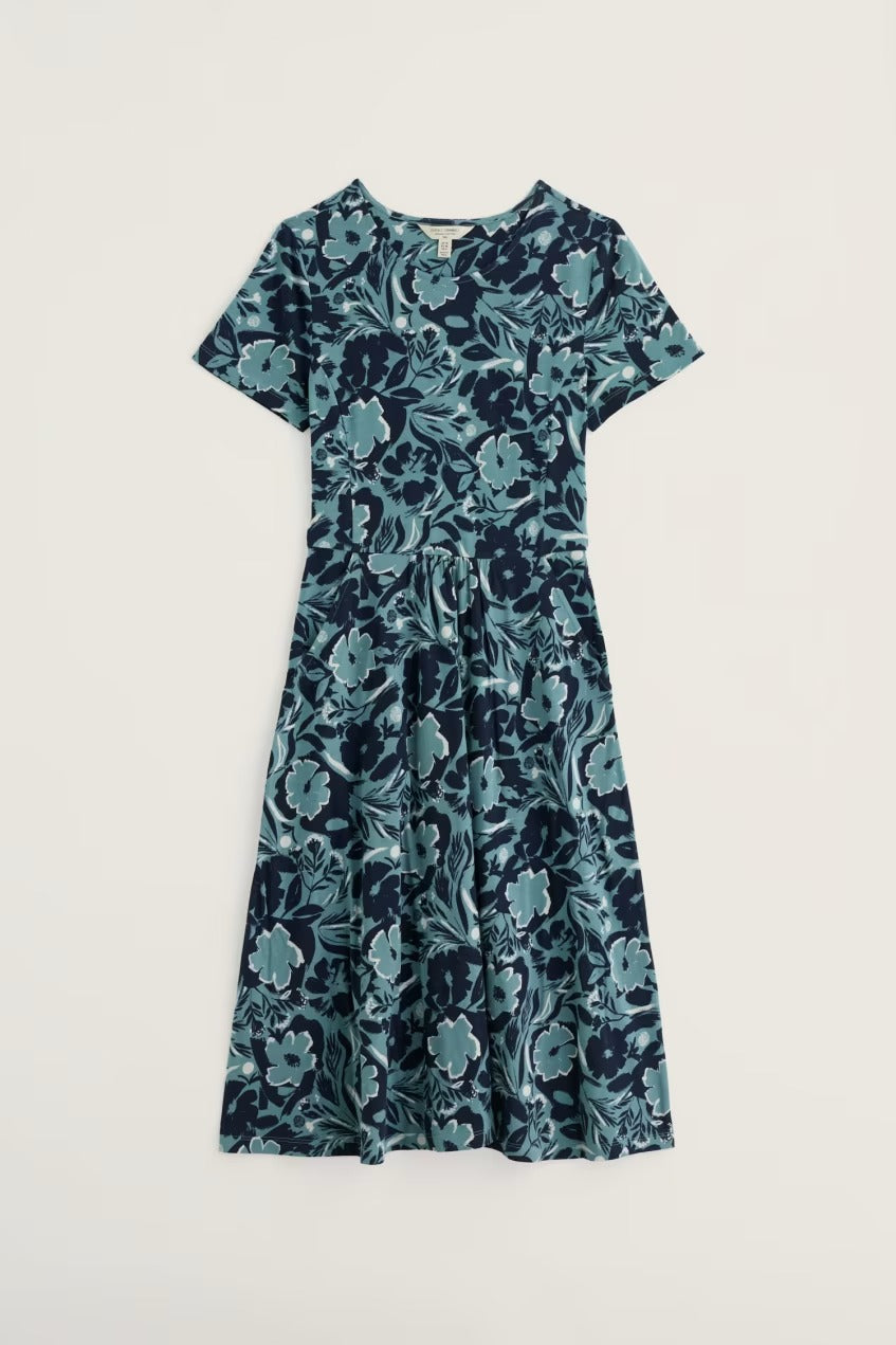 Seasalt WM24118R April Summer Shadows Sardine Short Sleeve Dress